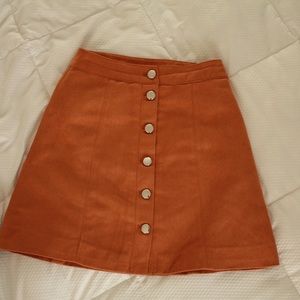 Brown Suede Skirt